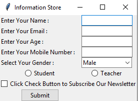 tkinter gui